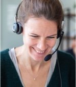 Wecasa customer care A customer service agent with a headset