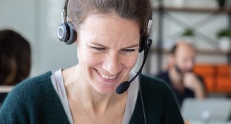 Wecasa customer services A woman working in customer services