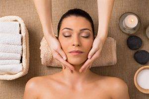 image relaxing facial massage