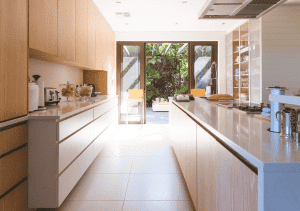 kitchen image with tiled floor