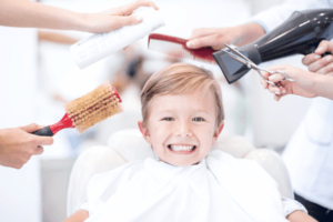 boy's haircut at home