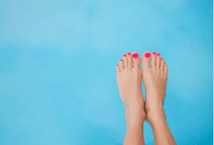 acrylic toenails pedicure