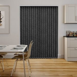 black fabric blinds