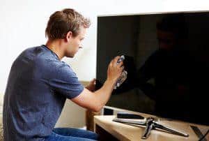 how to clean a TV screen