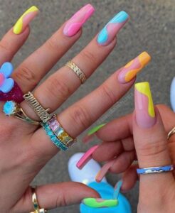 Bright discount acrylic nails