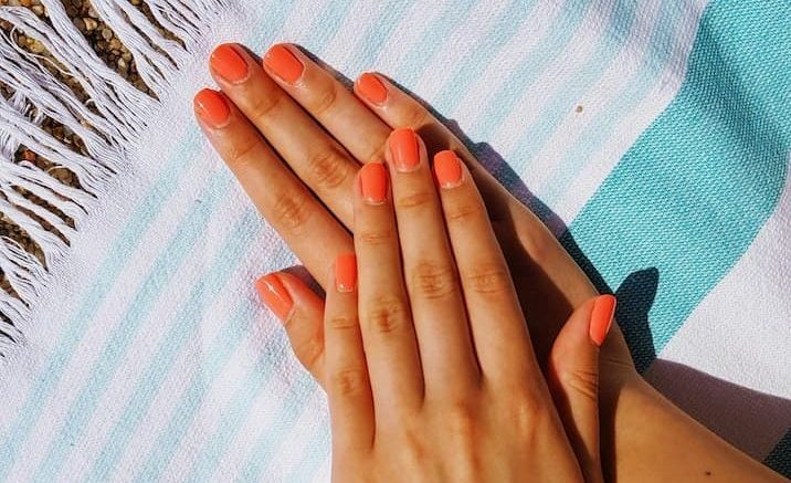 Peach Orange Nails