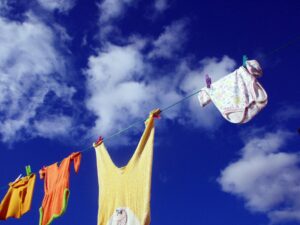 washing baby clothes by hand