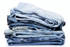 pile of jeans to iron