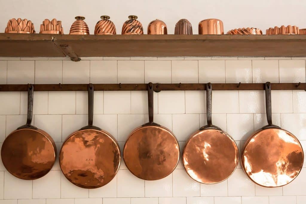 copper pans - cookware - how to clean brass