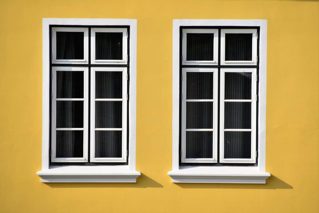 upvc window frames and yellow wall - how to clean upvc window frames