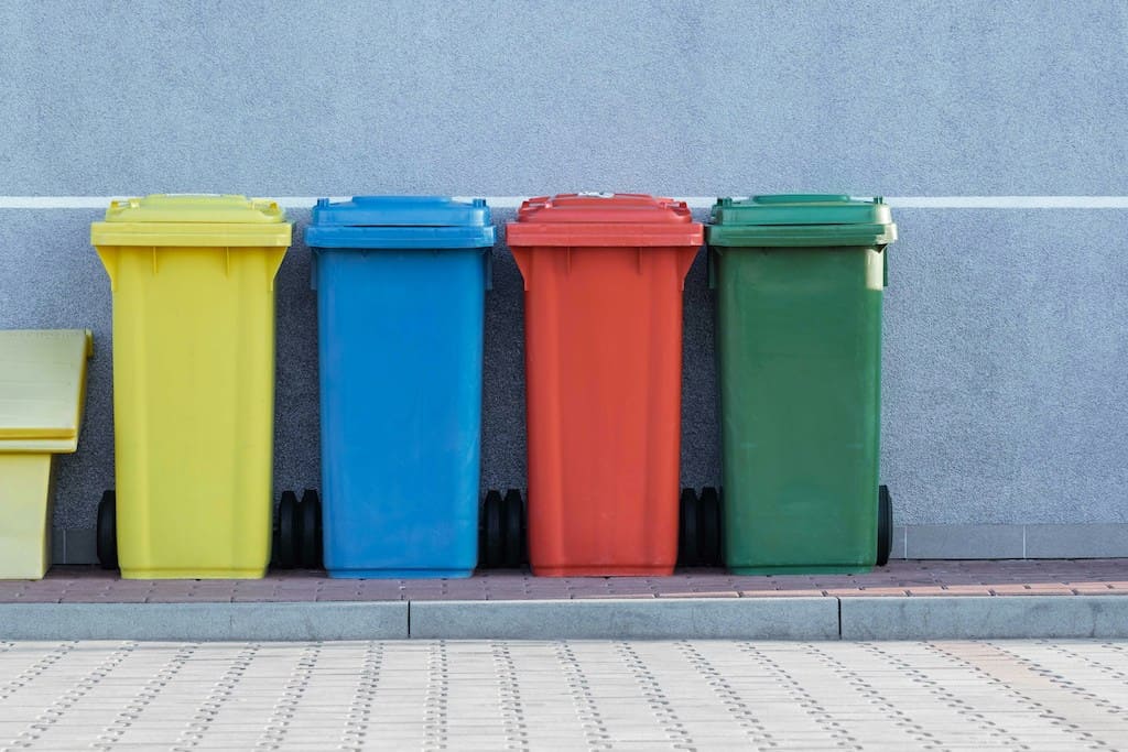 recycling bins