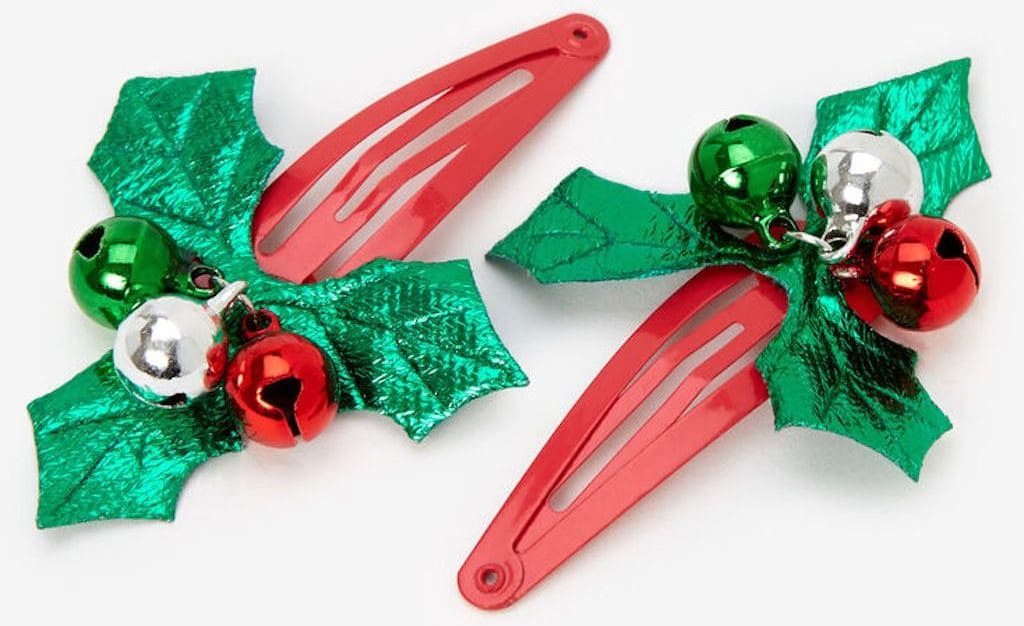 christmas hair clips