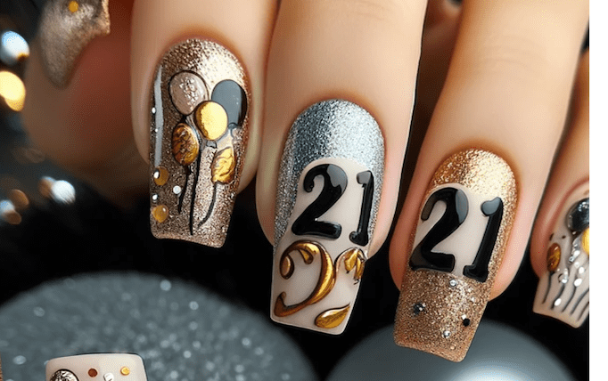 Birthday Age Nails