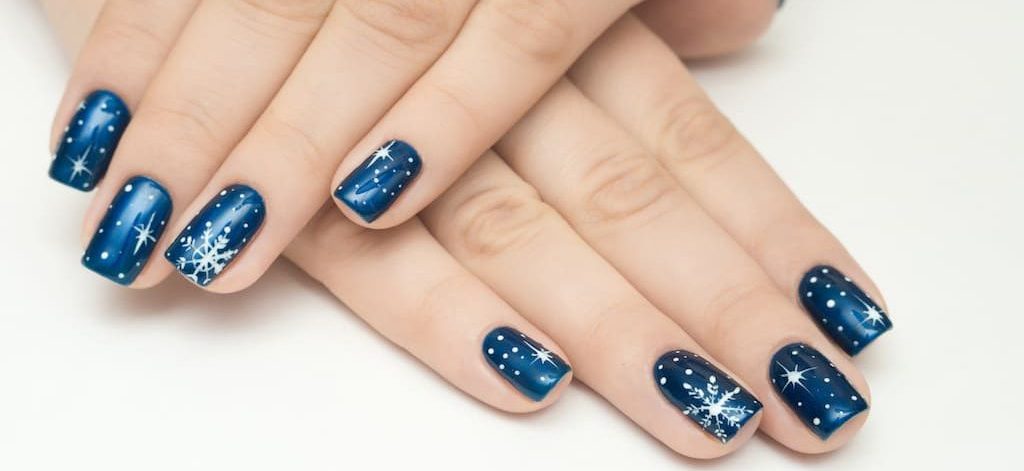 Blue Starry Nails