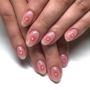 Blush Gradient with Heart Accents