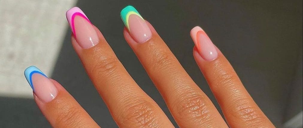 Colourful French Tips