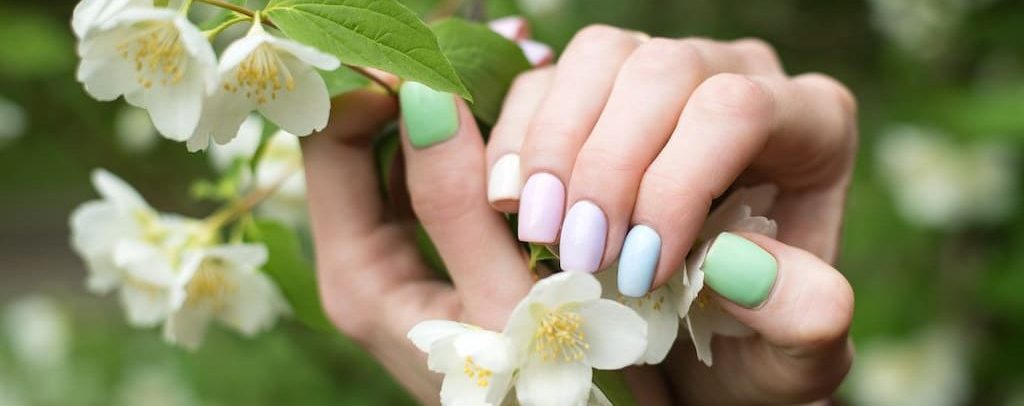 Multicolour Pastel Nails