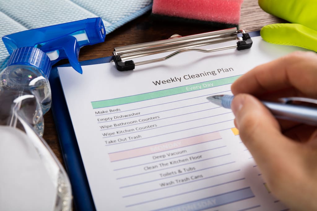 cleaning rota checklist