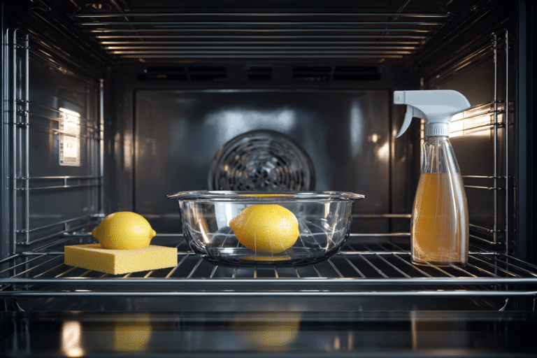 how to clean oven with lemon