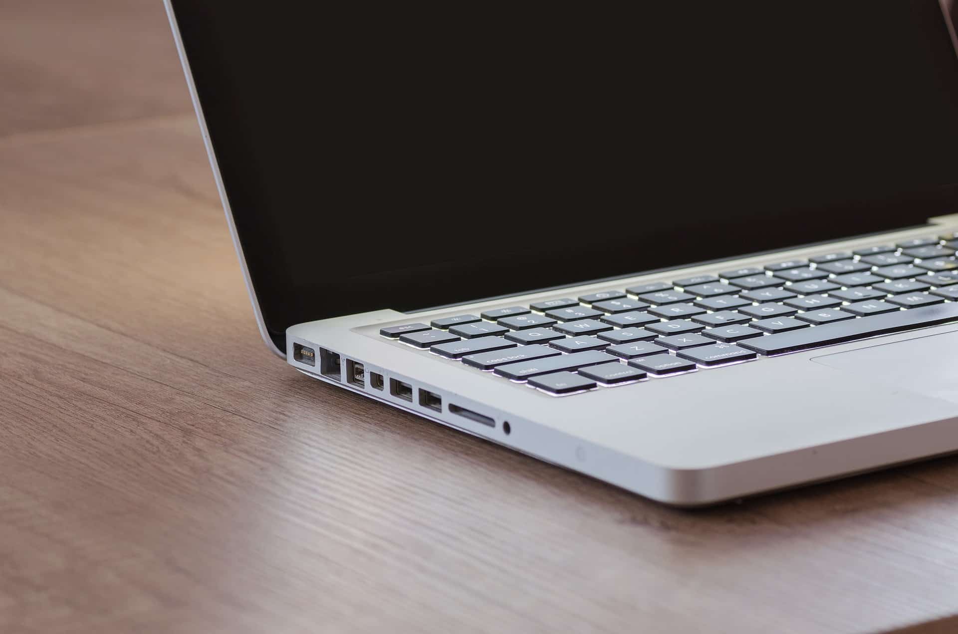 laptop screen and keyboard