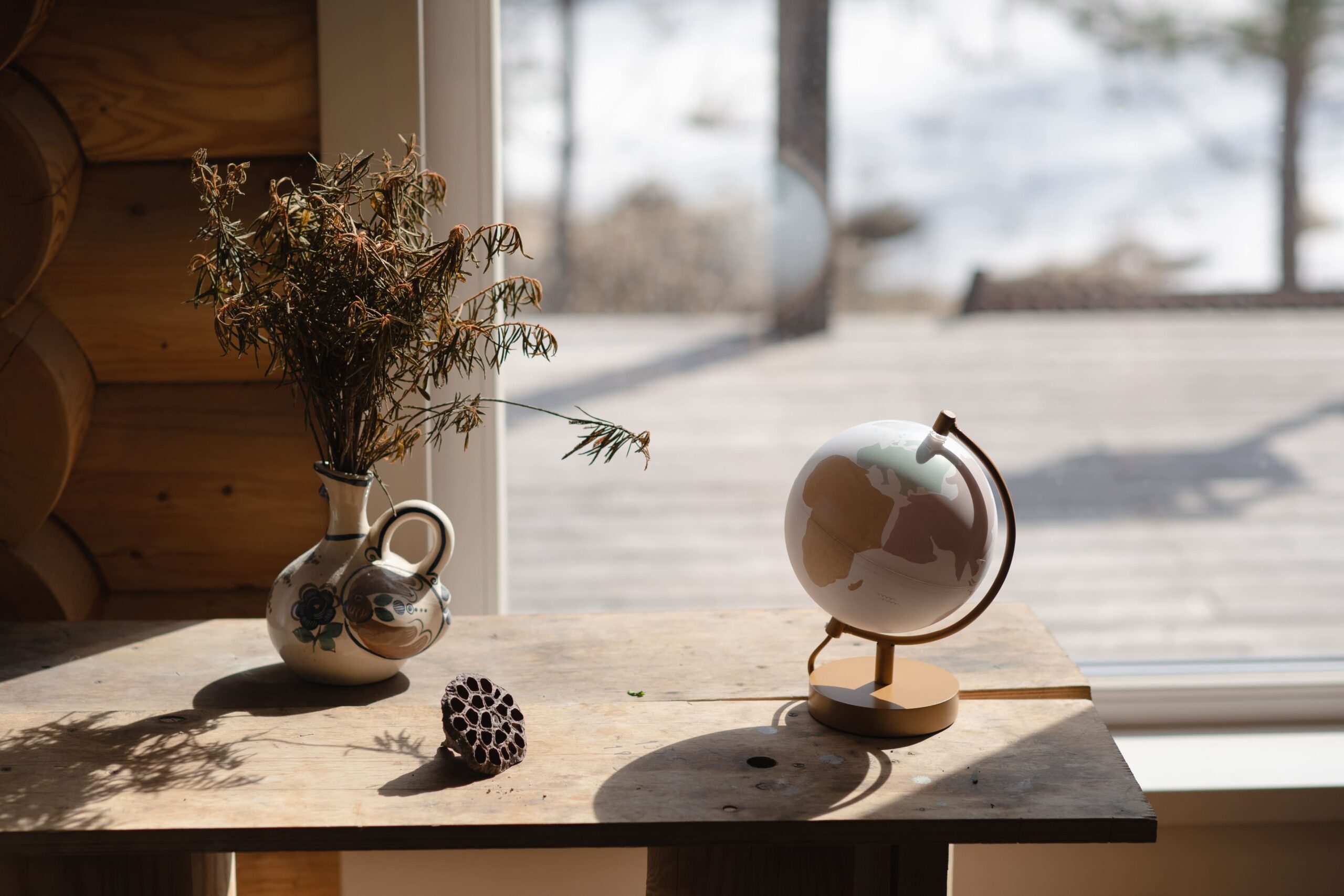 dry flowers on a brown wooden table-how to get rid of the smoke smell in your house