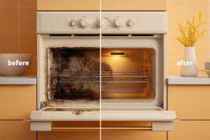 how to clean an oven with baking soda