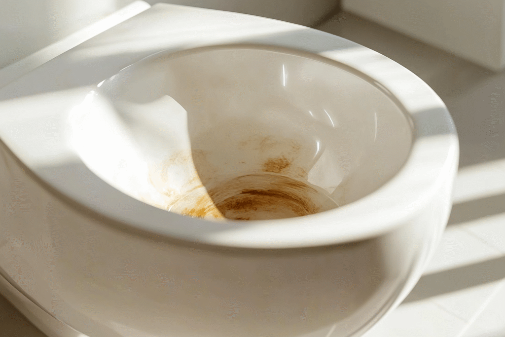 how to get rid of brown stains in toilet bowl