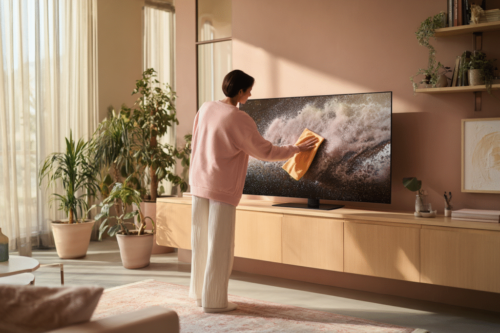 how to clean tv screen