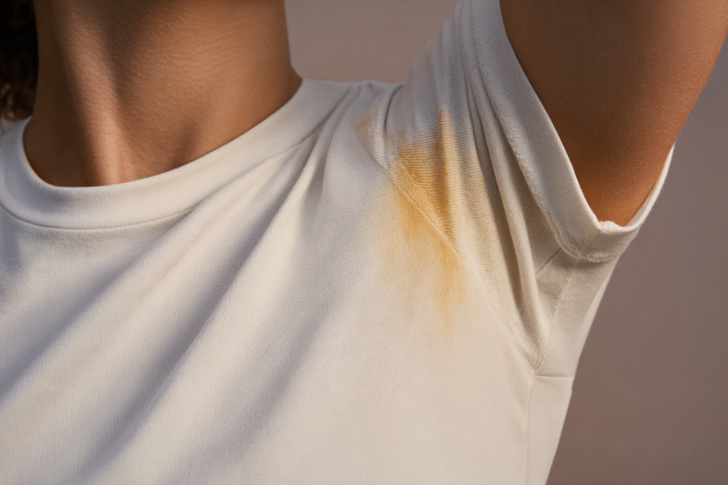 how to remove sweat stains from clothes