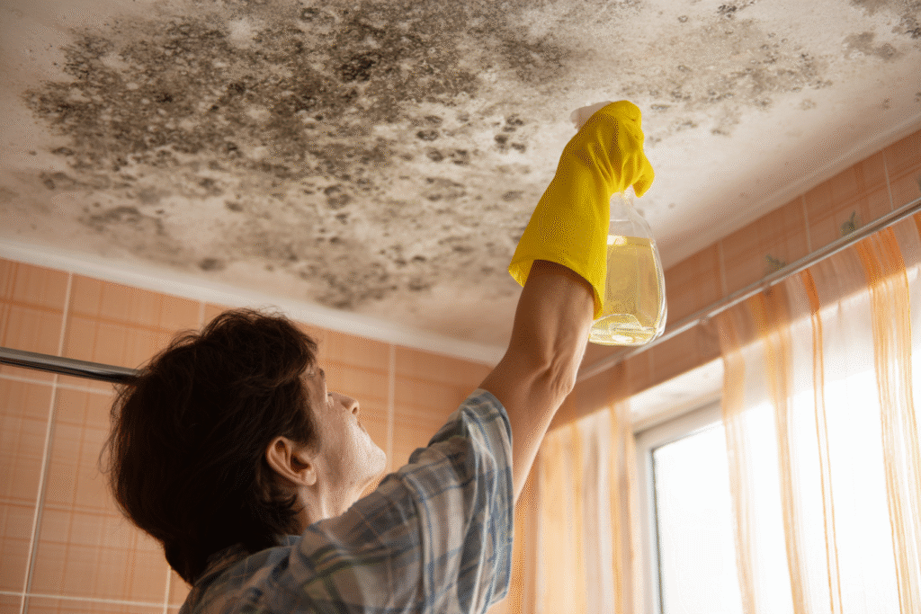 mould on bathroom ceiling
