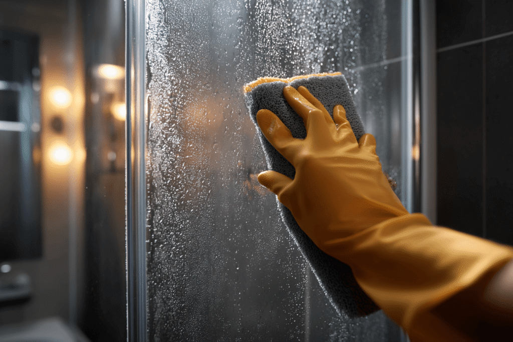ow to clean shower glass