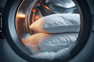 how to wash pillows