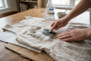how to remove oil stain from dress​