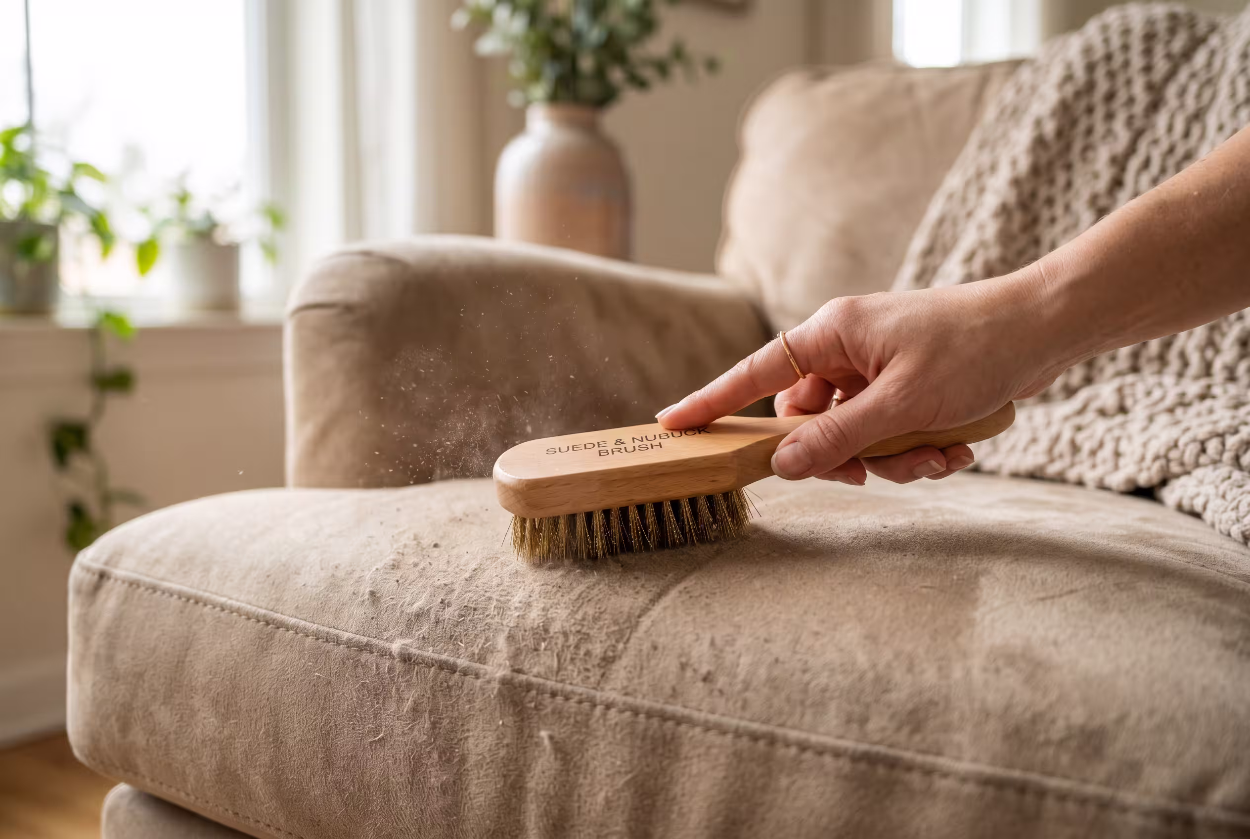 how do i clean suede furniture​