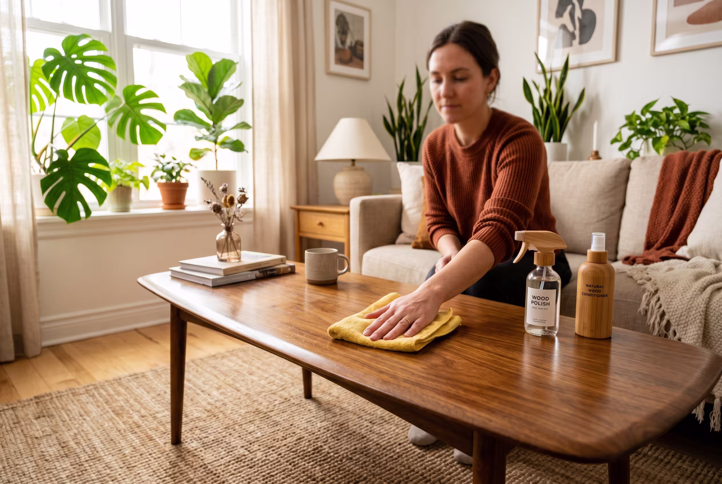 how to clean wood furniture​