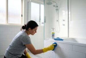 how to deep clean bathroom