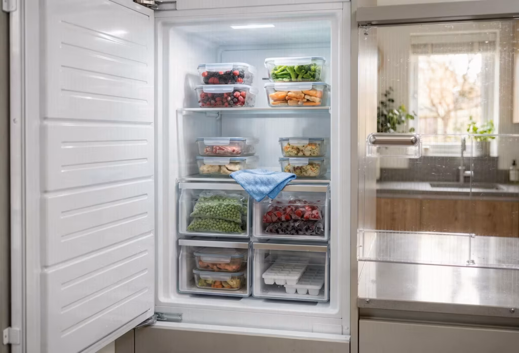 how to clean freezer