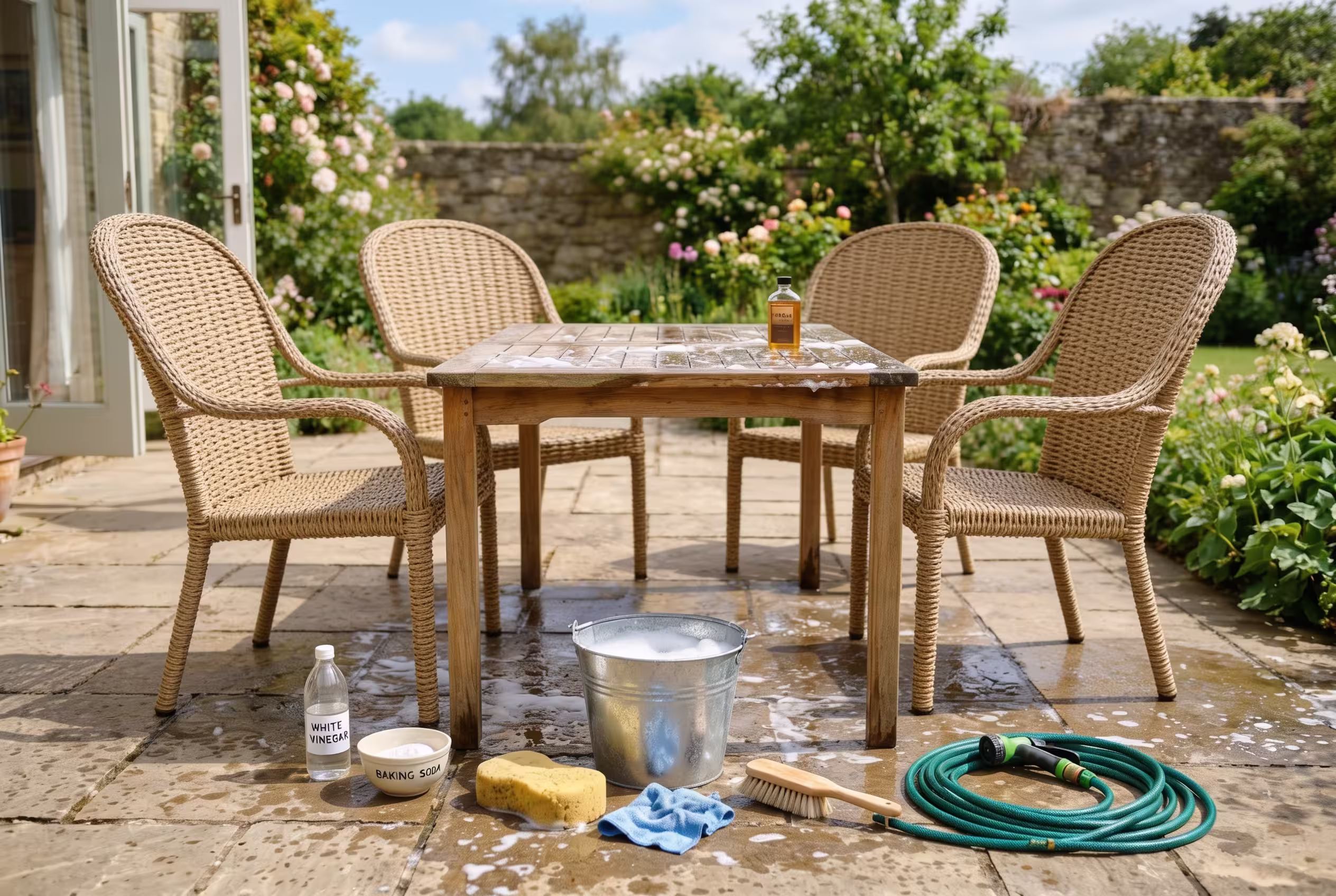 how to clean garden furniture