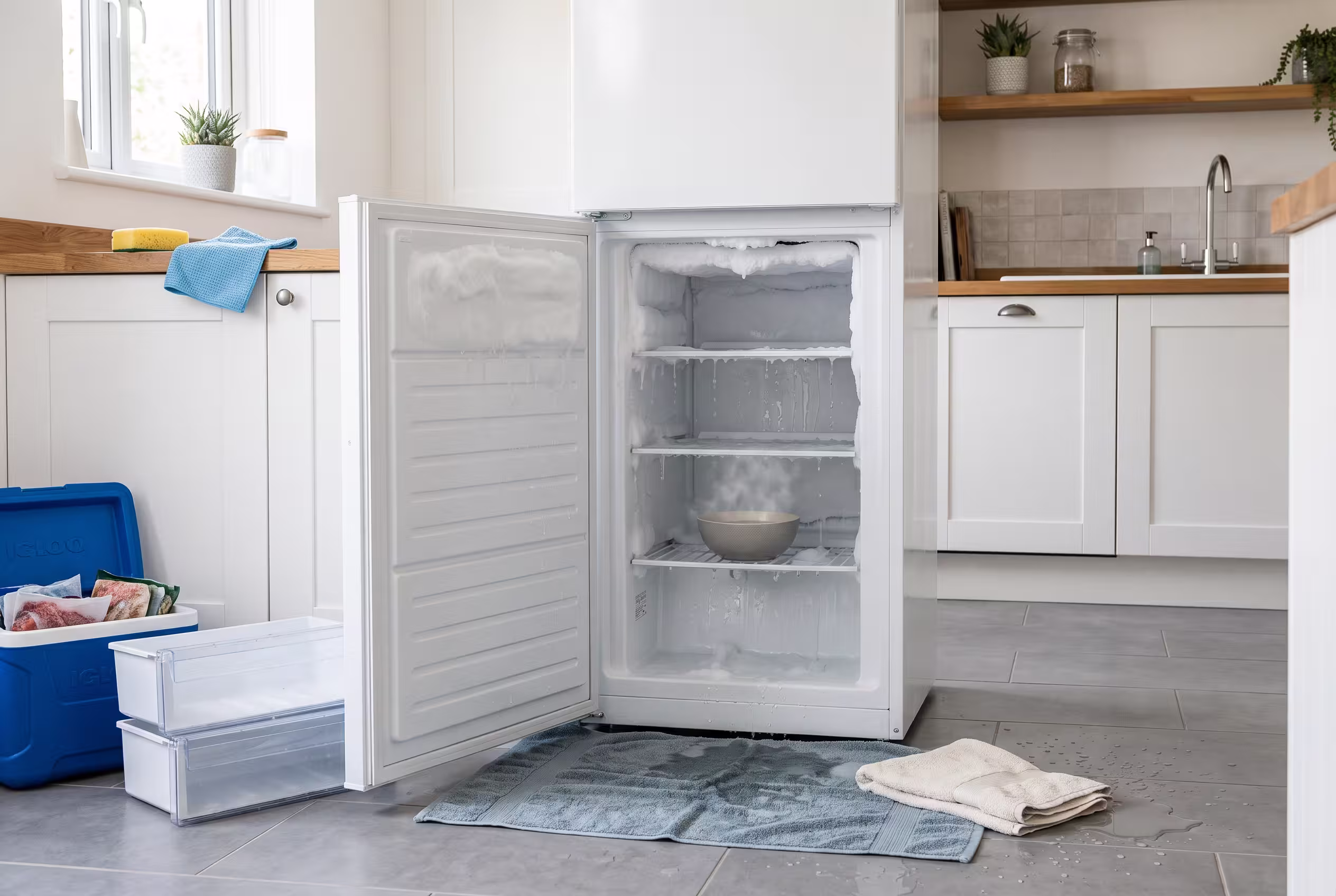 how to defrost fridge freezer